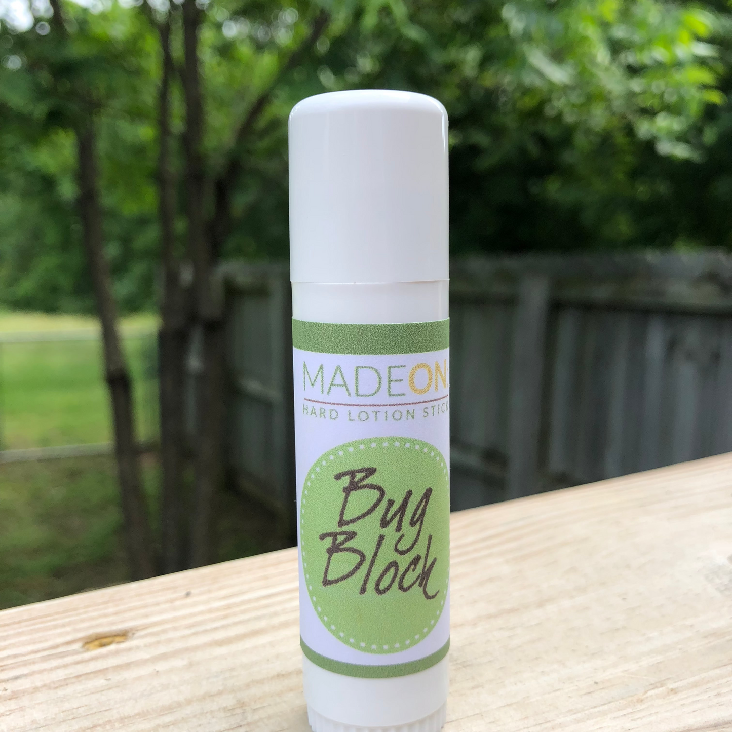 Bug Block stick outdoors