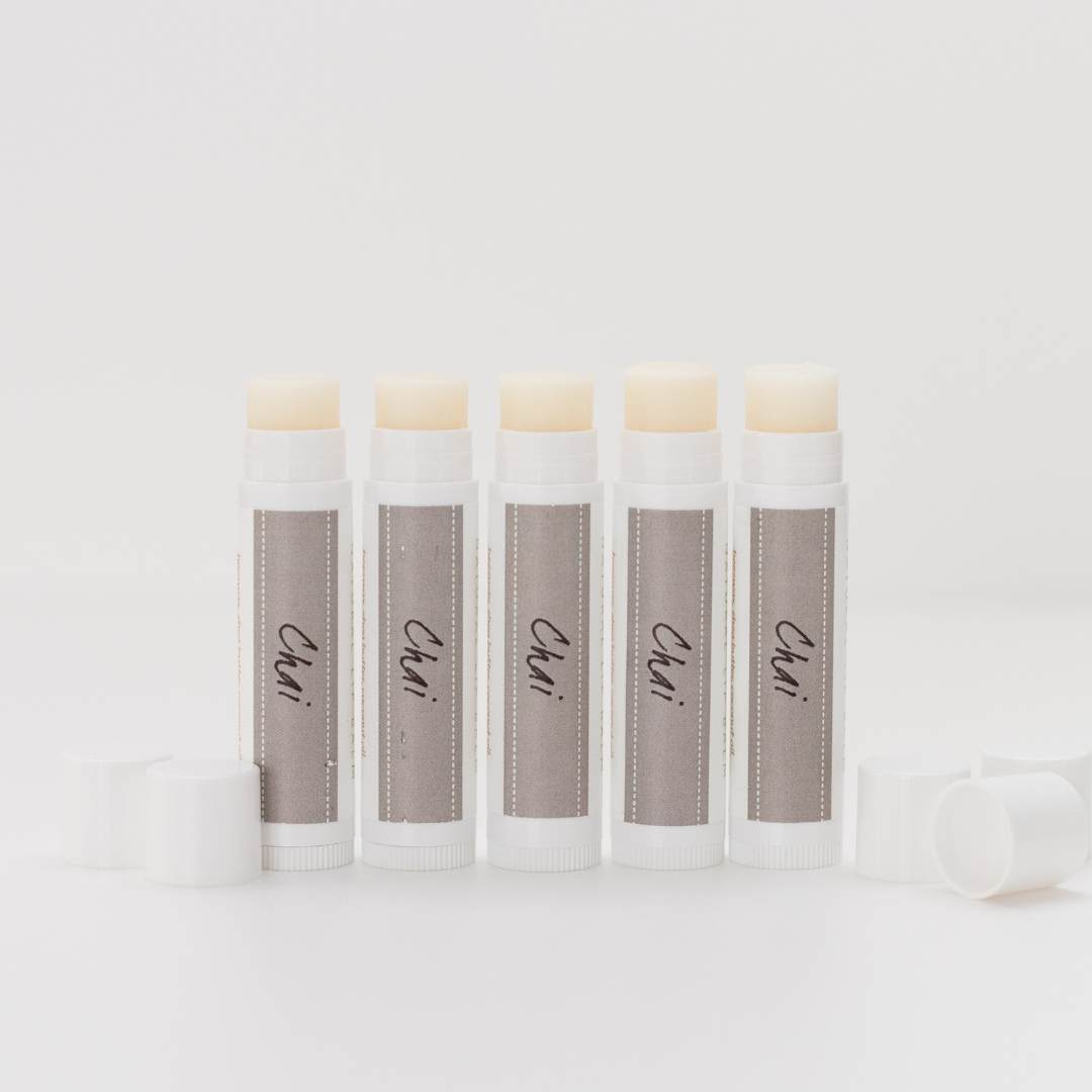 5 chai lip balms by MadeOn