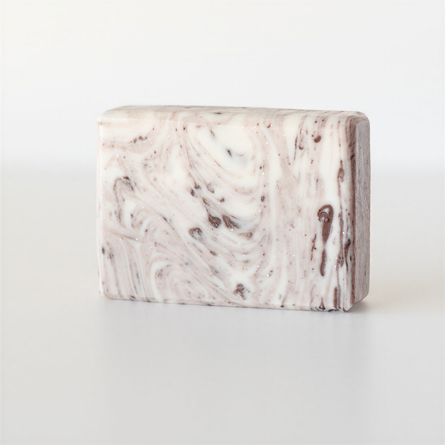 marbled immune boosting soap on white background