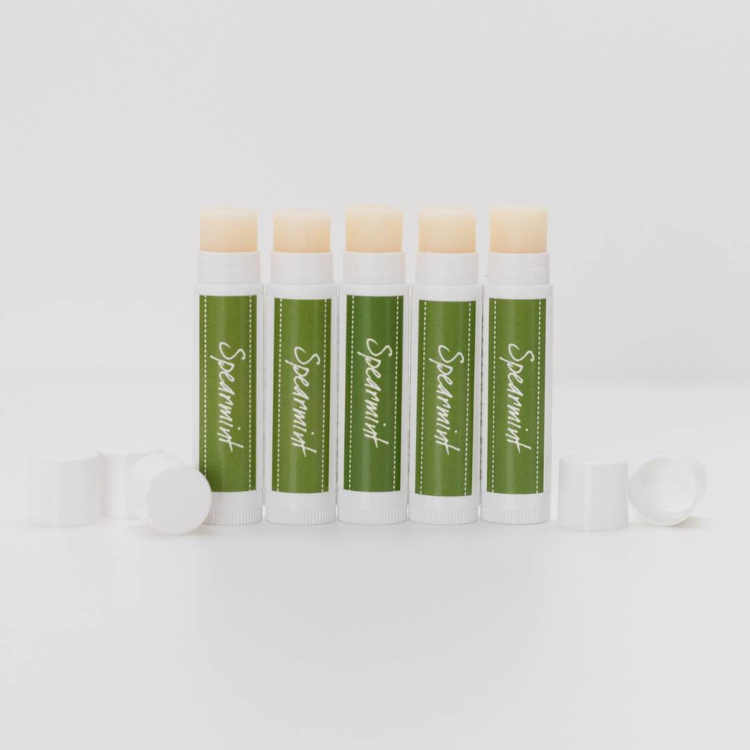 5 spearmint lip balms made with just 4 ingredients