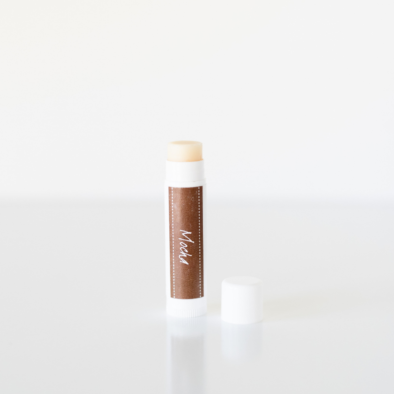 1 mocha lip balm made by madeon skin care
