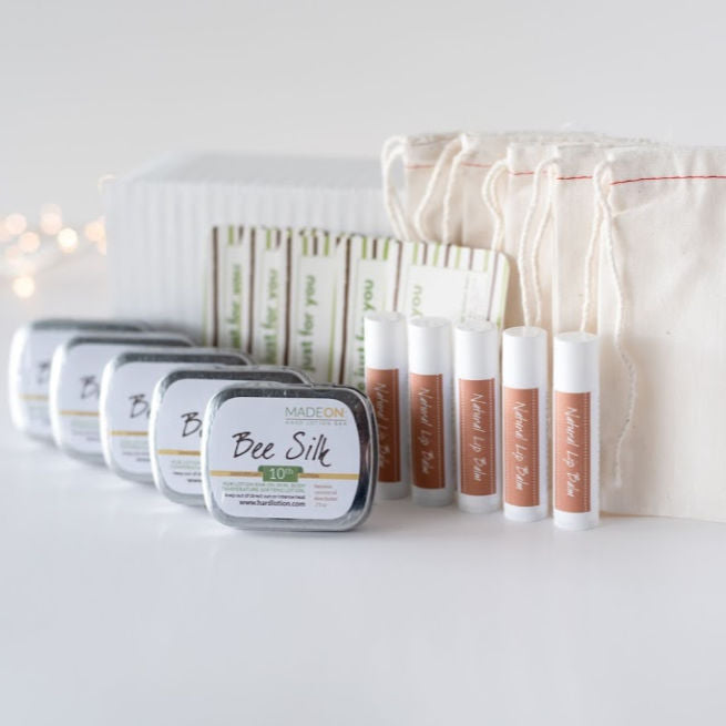 BEESILK & LIP BALM (5 pack) with tags and bags