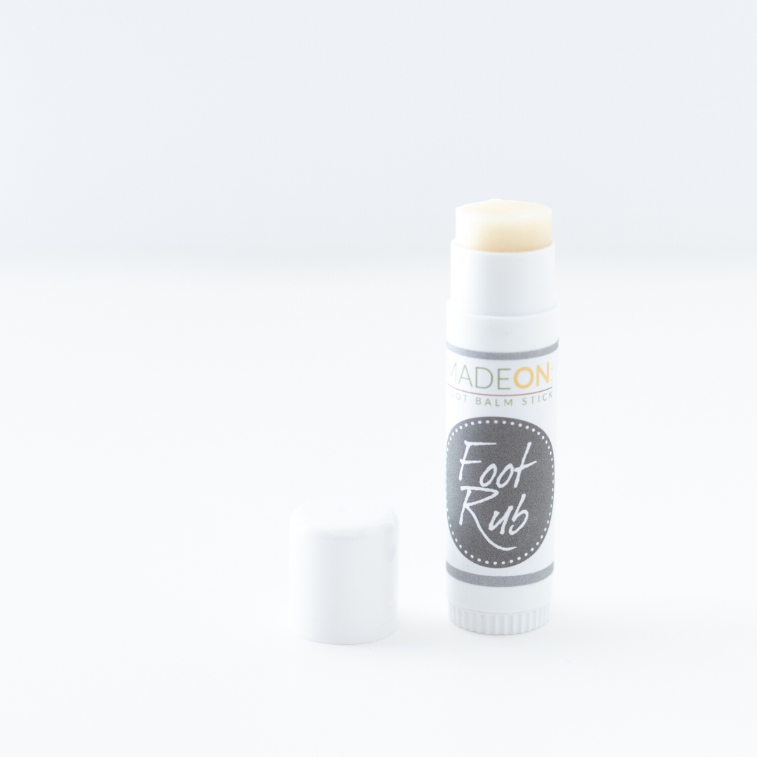 Foot Rub Lotion Emollient Stick used on dry cracked skin