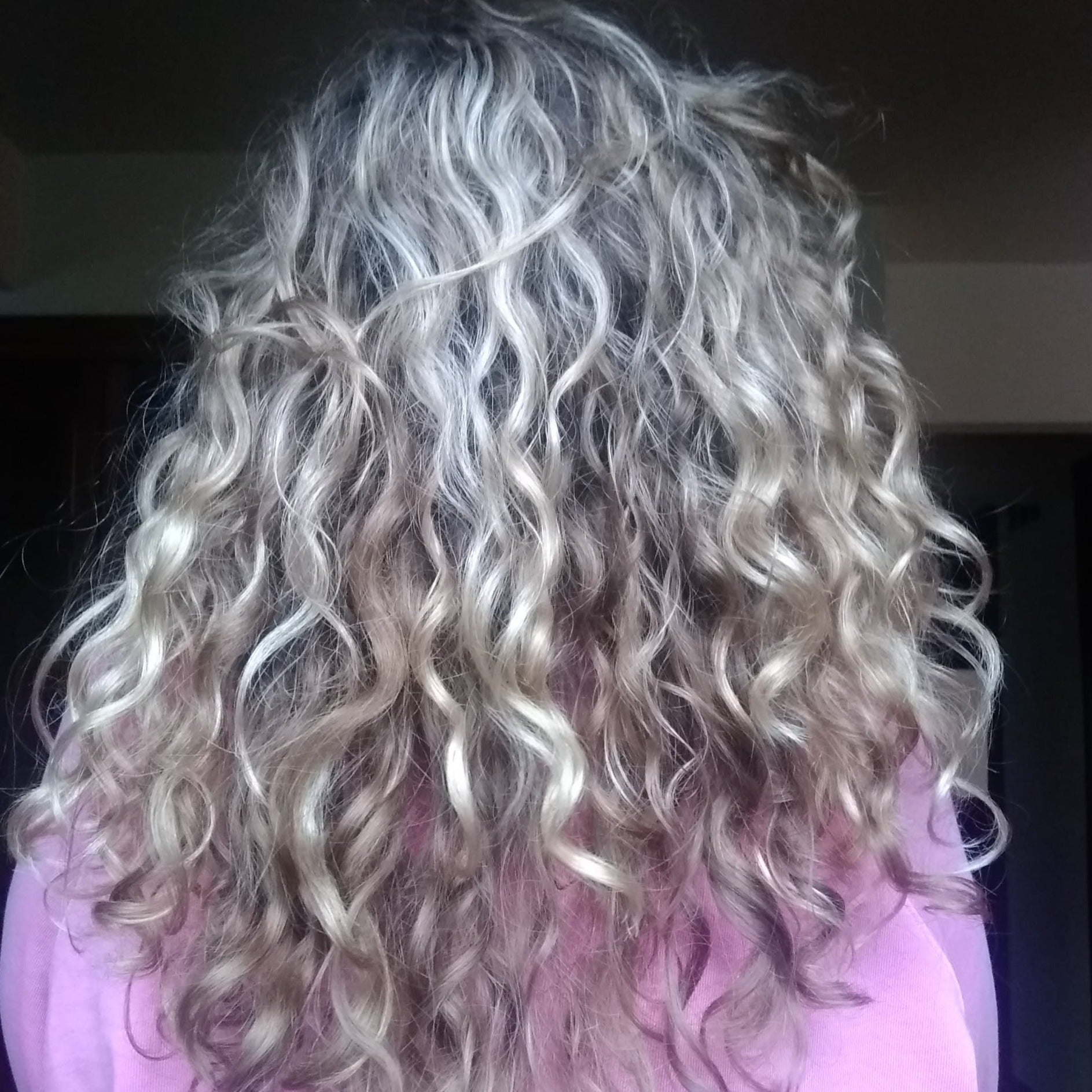 laura's beautiful curly hair after using MadeOn's shampoo bar